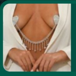 Pegatina de pezón con flecos