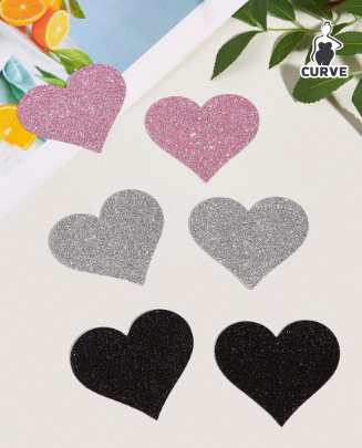 Par cubre pezones en forma de corazón PLUS SIZE