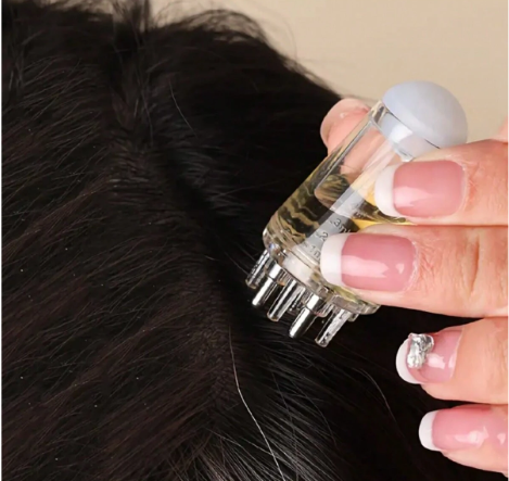 Masajeador y aplicador para cuero cabelludo